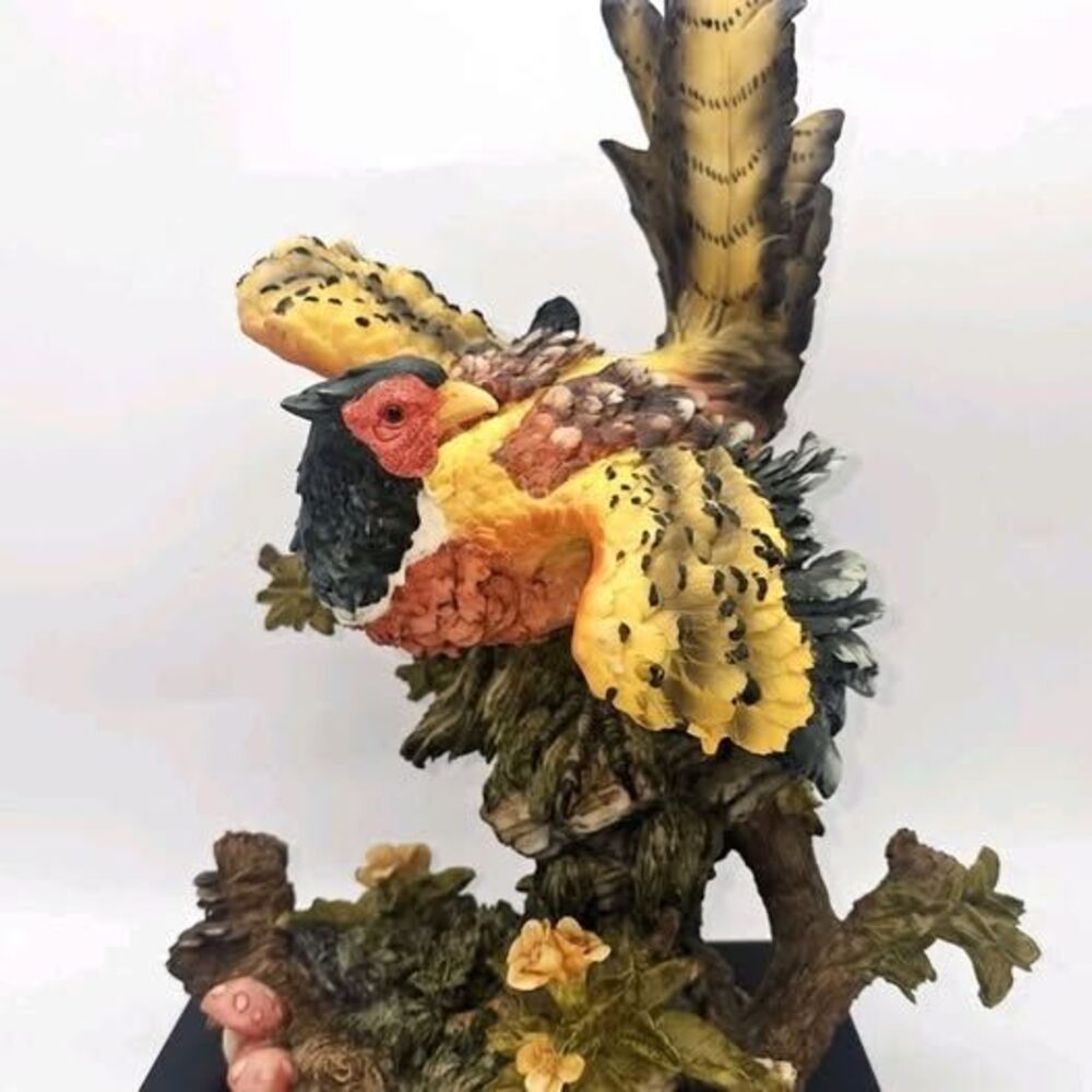 Vtg Montefiori Collection Pheasant Bird Sculpture Figurine Hand Painted Wildlife